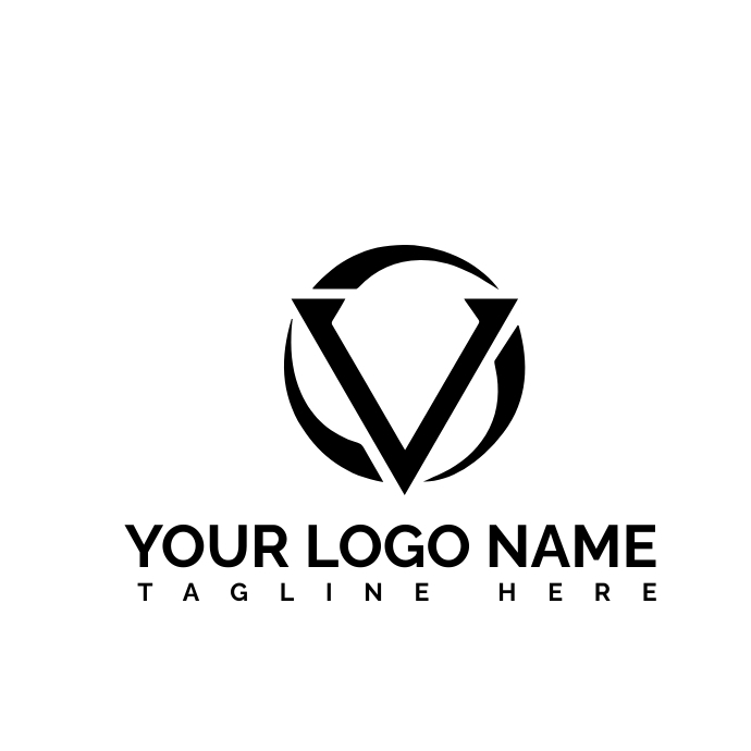 V logo design| Company logo template